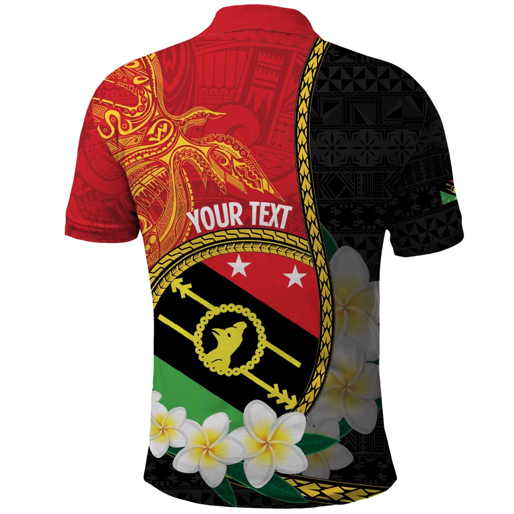 Personalised PNG Sauten Hailans Polo Shirt Papua New Guinea Plumeria Melanesian Pattern - Polynesian Pride