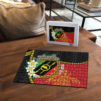 Personalised PNG Sauten Hailans Puzzle Papua New Guinea Plumeria Melanesian Pattern - Polynesian Pride