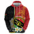 Personalised PNG Sauten Hailans Zip Hoodie Papua New Guinea Plumeria Melanesian Pattern - Polynesian Pride