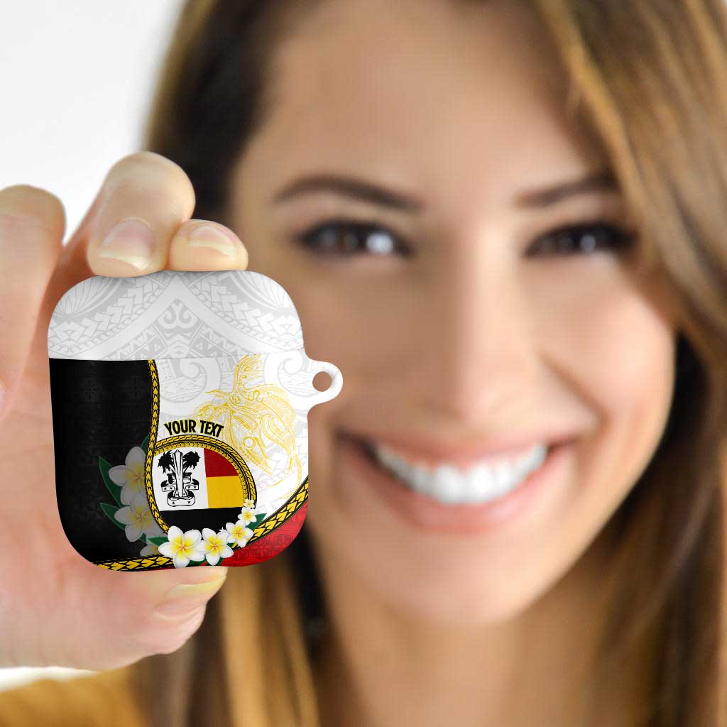 Personalised PNG Madang Provins AirPods Case Papua New Guinea Plumeria Melanesian Pattern - Polynesian Pride