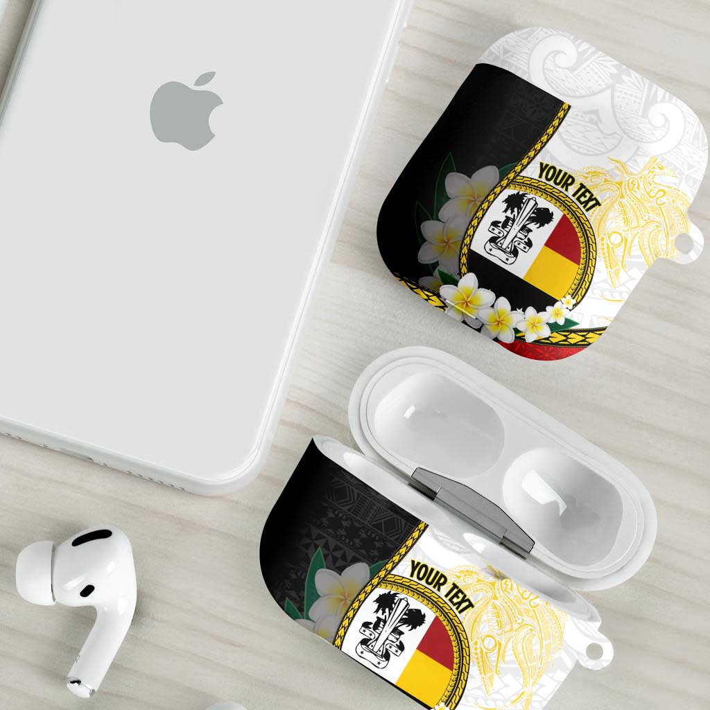 Personalised PNG Madang Provins AirPods Case Papua New Guinea Plumeria Melanesian Pattern - Polynesian Pride