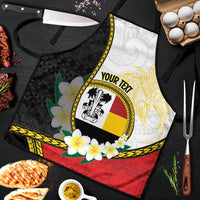 Personalised PNG Madang Provins Apron Papua New Guinea Plumeria Melanesian Pattern - Polynesian Pride