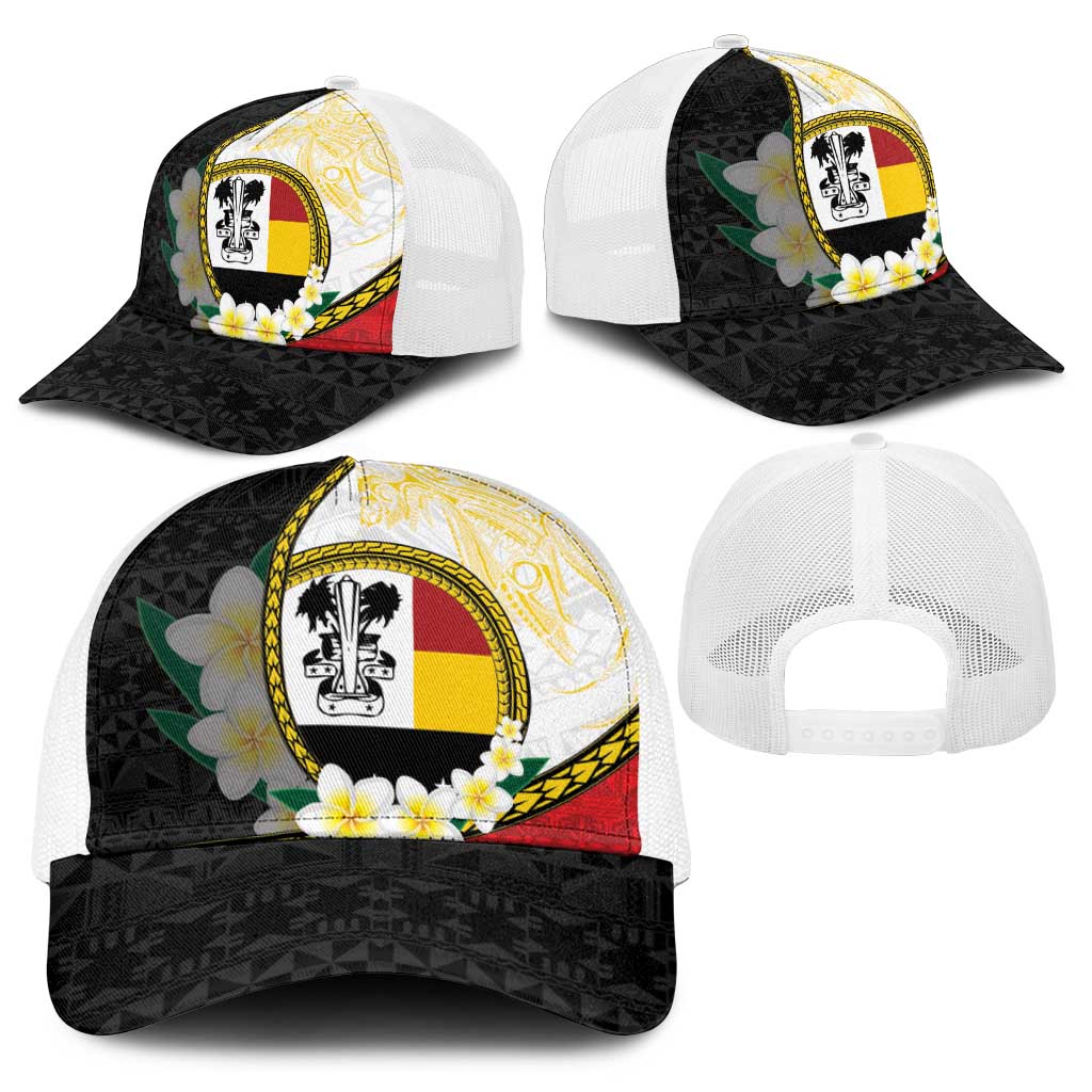 PNG Madang Provins Baseball Net Cap Papua New Guinea Plumeria Melanesian Pattern - Polynesian Pride
