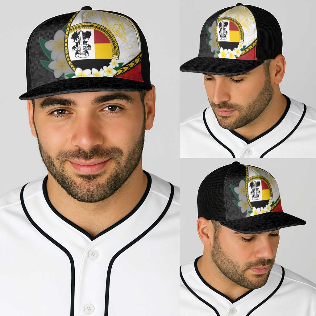 PNG Madang Provins Baseball Net Cap Papua New Guinea Plumeria Melanesian Pattern - Polynesian Pride