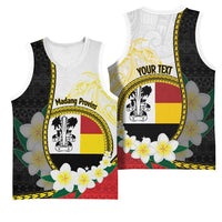 Personalised PNG Madang Provins Basketball Jersey Papua New Guinea Plumeria Melanesian Pattern - Polynesian Pride