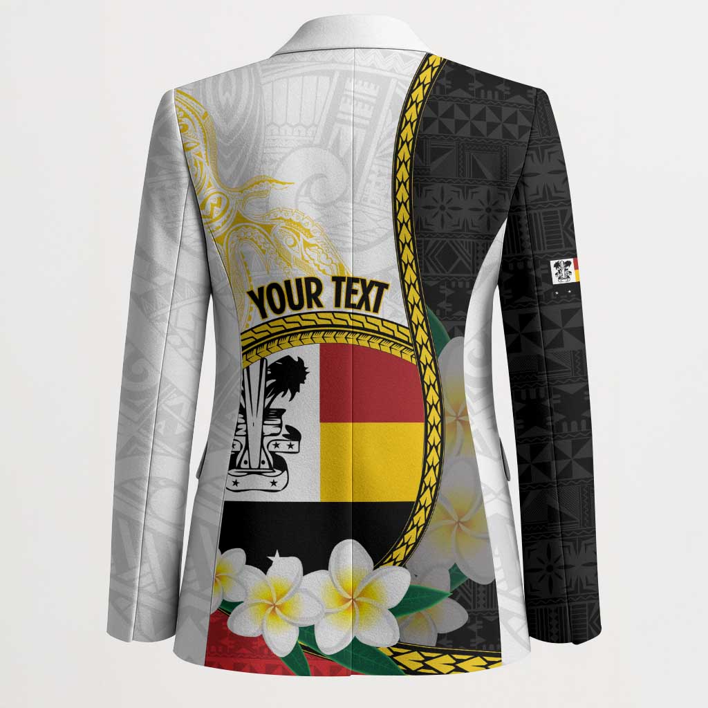 Personalised PNG Madang Provins Blazer Papua New Guinea Plumeria Melanesian Pattern - Polynesian Pride