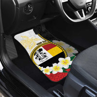 Personalised PNG Madang Provins Car Mats Papua New Guinea Plumeria Melanesian Pattern - Polynesian Pride