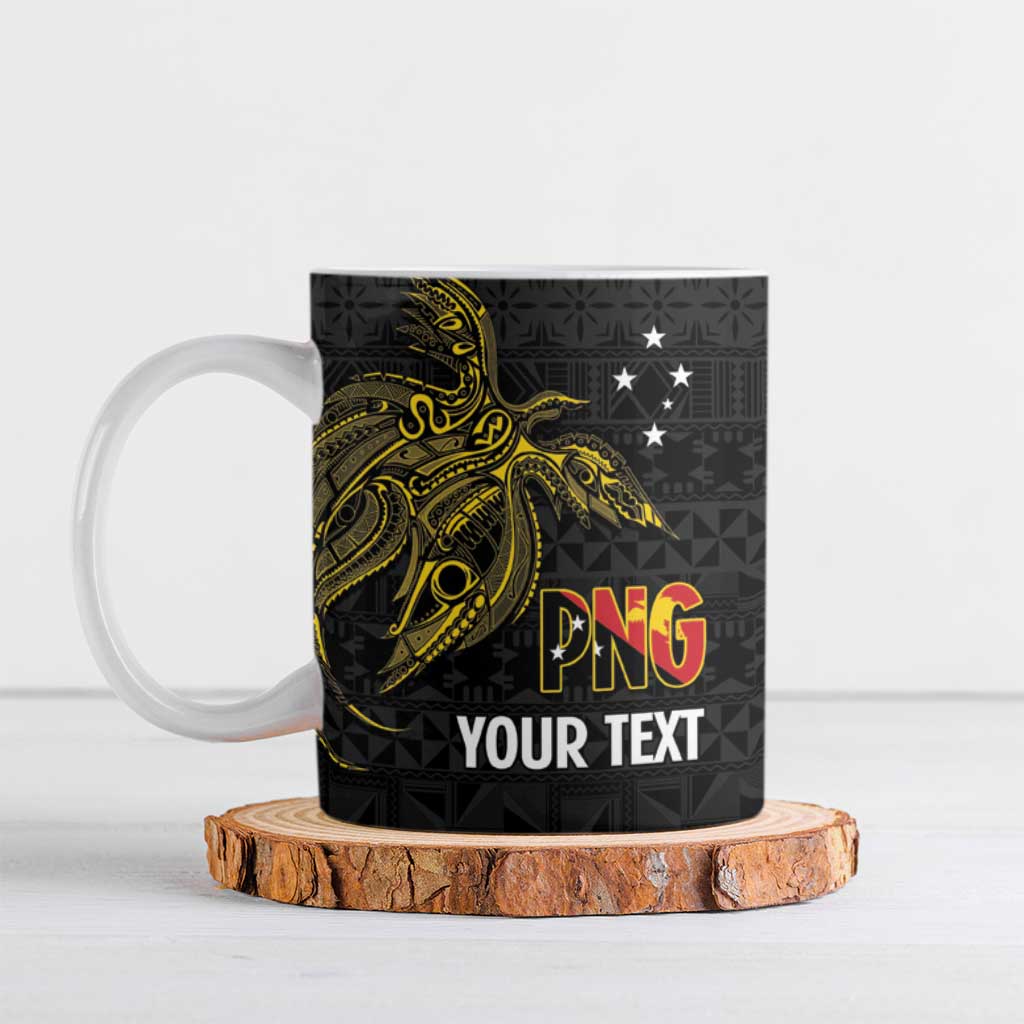 Personalised PNG Madang Provins Ceramic Mug Papua New Guinea Plumeria Melanesian Pattern - Polynesian Pride