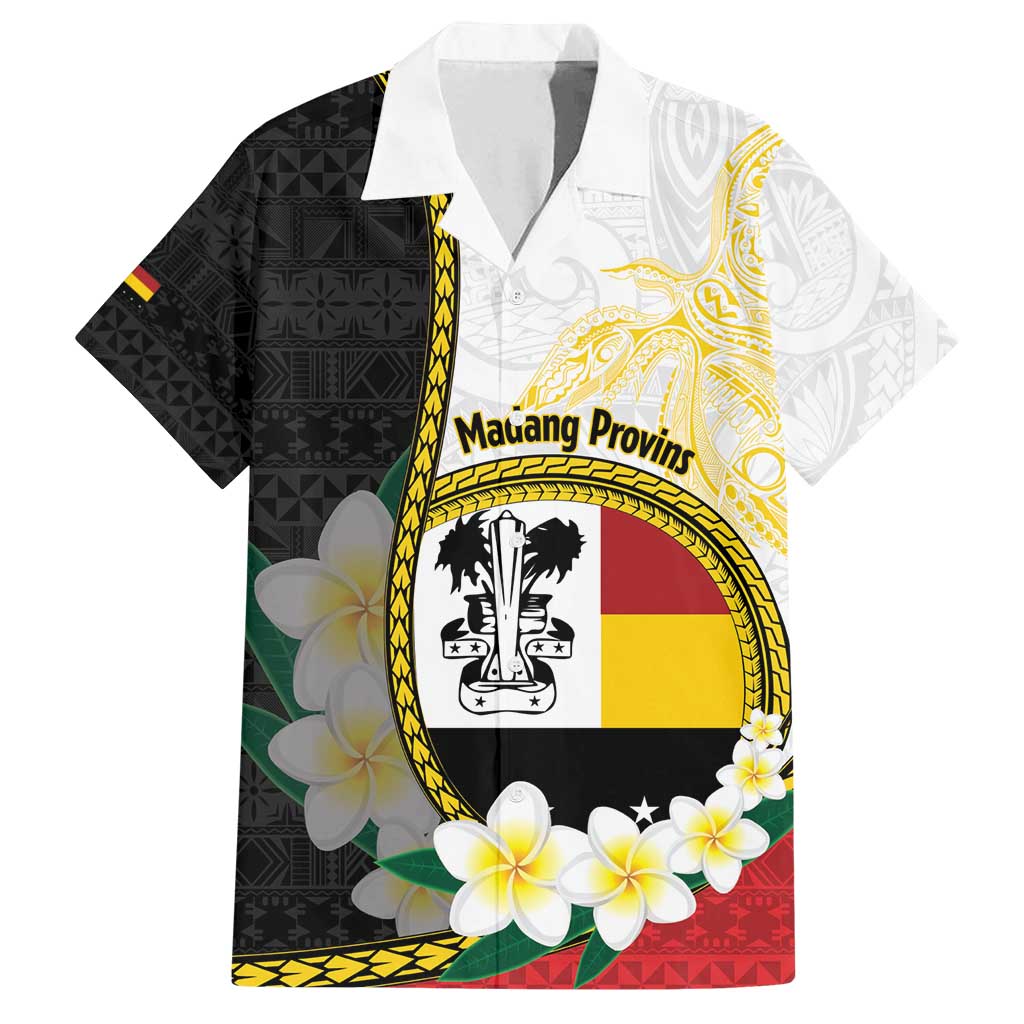 Personalised PNG Madang Provins Family Matching Summer Maxi Dress and Hawaiian Shirt Papua New Guinea Plumeria Melanesian Pattern - Polynesian Pride