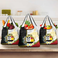 Personalised PNG Madang Provins Grocery Bag Papua New Guinea Plumeria Melanesian Pattern - Polynesian Pride