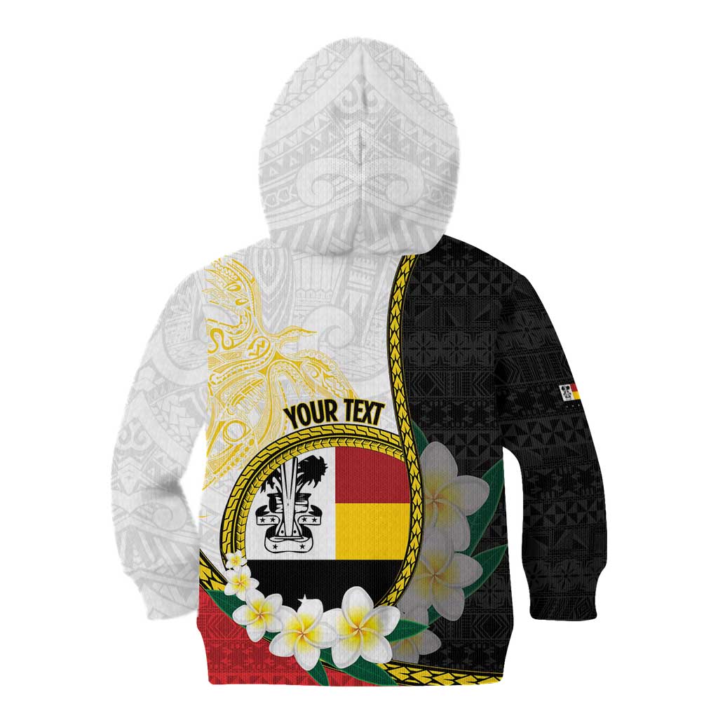 Personalised PNG Madang Provins Kid Hoodie Papua New Guinea Plumeria Melanesian Pattern - Polynesian Pride