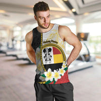 Personalised PNG Madang Provins Men Tank Top Papua New Guinea Plumeria Melanesian Pattern - Polynesian Pride