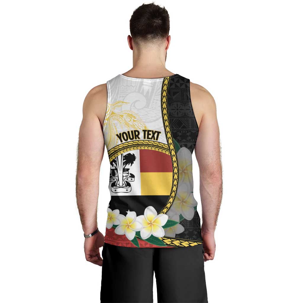 Personalised PNG Madang Provins Men Tank Top Papua New Guinea Plumeria Melanesian Pattern - Polynesian Pride