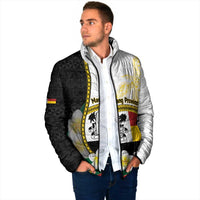 Personalised PNG Madang Provins Padded Jacket Papua New Guinea Plumeria Melanesian Pattern - Polynesian Pride