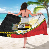 Personalised PNG Madang Provins Sarong Papua New Guinea Plumeria Melanesian Pattern - Polynesian Pride