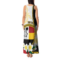 Personalised PNG Madang Provins Tank Maxi Dress Papua New Guinea Plumeria Melanesian Pattern - Polynesian Pride