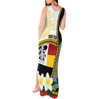 Personalised PNG Madang Provins Tank Maxi Dress Papua New Guinea Plumeria Melanesian Pattern - Polynesian Pride