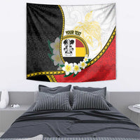 Personalised PNG Madang Provins Tapestry Papua New Guinea Plumeria Melanesian Pattern - Polynesian Pride