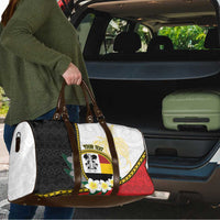 Personalised PNG Madang Provins Travel Bag Papua New Guinea Plumeria Melanesian Pattern - Polynesian Pride