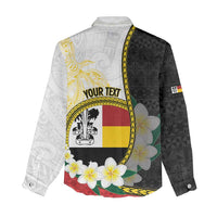 Personalised PNG Madang Provins Women Casual Shirt Papua New Guinea Plumeria Melanesian Pattern - Polynesian Pride