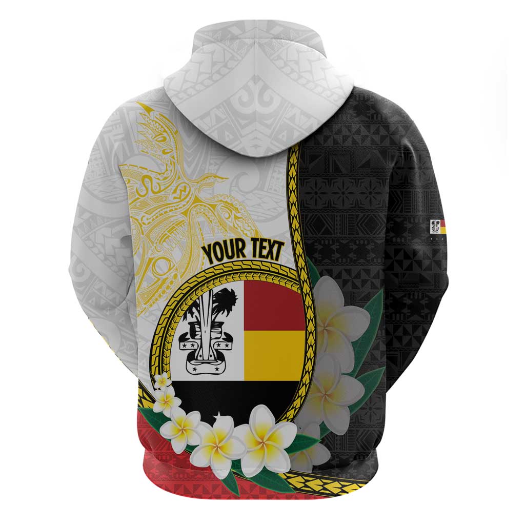 Personalised PNG Madang Provins Zip Hoodie Papua New Guinea Plumeria Melanesian Pattern - Polynesian Pride
