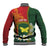 Personalised PNG Oro Provins Baseball Jacket Papua New Guinea Plumeria Melanesian Pattern - Polynesian Pride