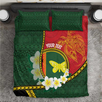 Personalised PNG Oro Provins Bedding Set Papua New Guinea Plumeria Melanesian Pattern - Polynesian Pride