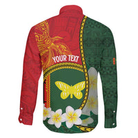 Personalised PNG Oro Provins Family Matching Summer Maxi Dress and Hawaiian Shirt Papua New Guinea Plumeria Melanesian Pattern - Polynesian Pride