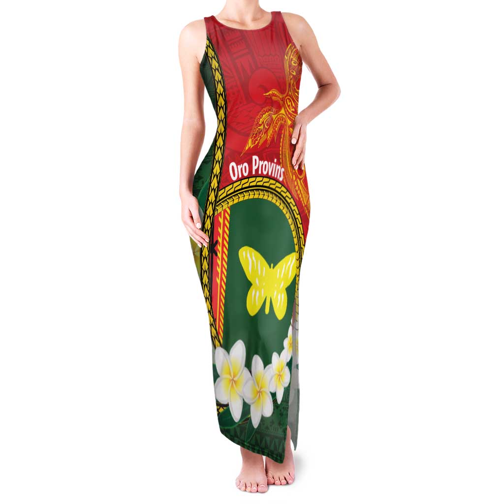 Personalised PNG Oro Provins Family Matching Tank Maxi Dress and Hawaiian Shirt Papua New Guinea Plumeria Melanesian Pattern - Polynesian Pride