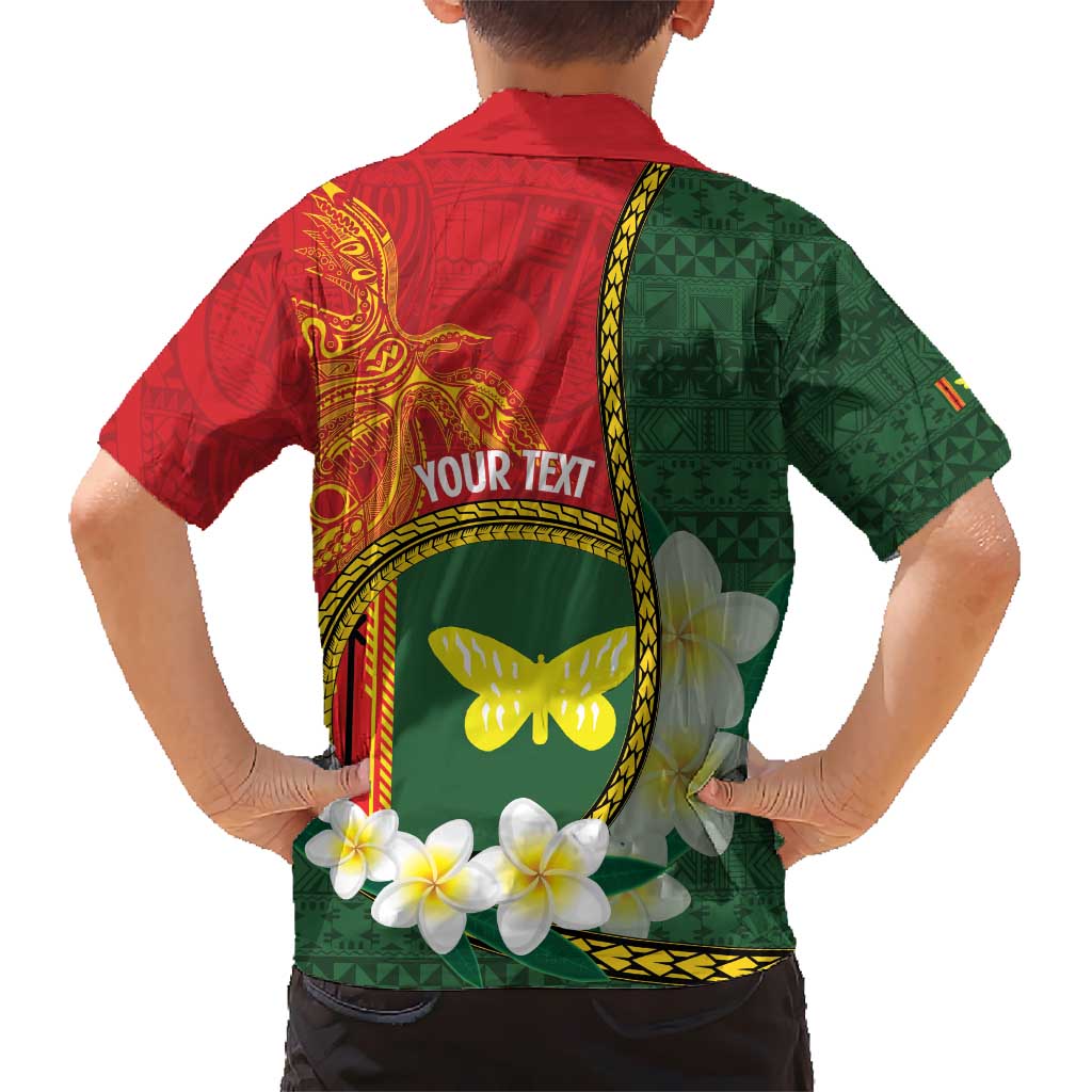 Personalised PNG Oro Provins Kid Hawaiian Shirt Papua New Guinea Plumeria Melanesian Pattern LT14 - Polynesian Pride