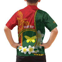 Personalised PNG Oro Provins Kid Hawaiian Shirt Papua New Guinea Plumeria Melanesian Pattern LT14 - Polynesian Pride