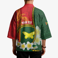 Personalised PNG Oro Provins Kimono Papua New Guinea Plumeria Melanesian Pattern - Polynesian Pride