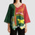 Personalised PNG Oro Provins Kimono Sleeve Blouse Papua New Guinea Plumeria Melanesian Pattern - Polynesian Pride