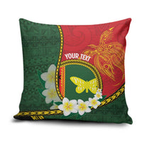 Personalised PNG Oro Provins Pillow Cover Papua New Guinea Plumeria Melanesian Pattern LT14 Green - Polynesian Pride