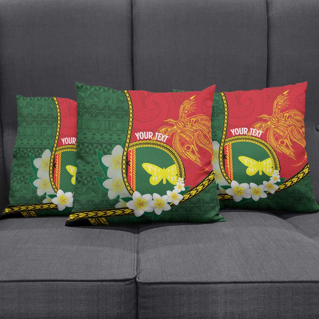 Personalised PNG Oro Provins Pillow Cover Papua New Guinea Plumeria Melanesian Pattern LT14 - Polynesian Pride
