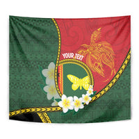 Personalised PNG Oro Provins Tapestry Papua New Guinea Plumeria Melanesian Pattern - Polynesian Pride