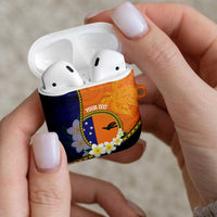 Personalised PNG Niu Ailan AirPods Case Papua New Guinea Plumeria Melanesian Pattern - Polynesian Pride