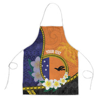 Personalised PNG Niu Ailan Apron Papua New Guinea Plumeria Melanesian Pattern - Polynesian Pride