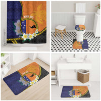 Personalised PNG Niu Ailan Bathroom Set Papua New Guinea Plumeria Melanesian Pattern - Polynesian Pride