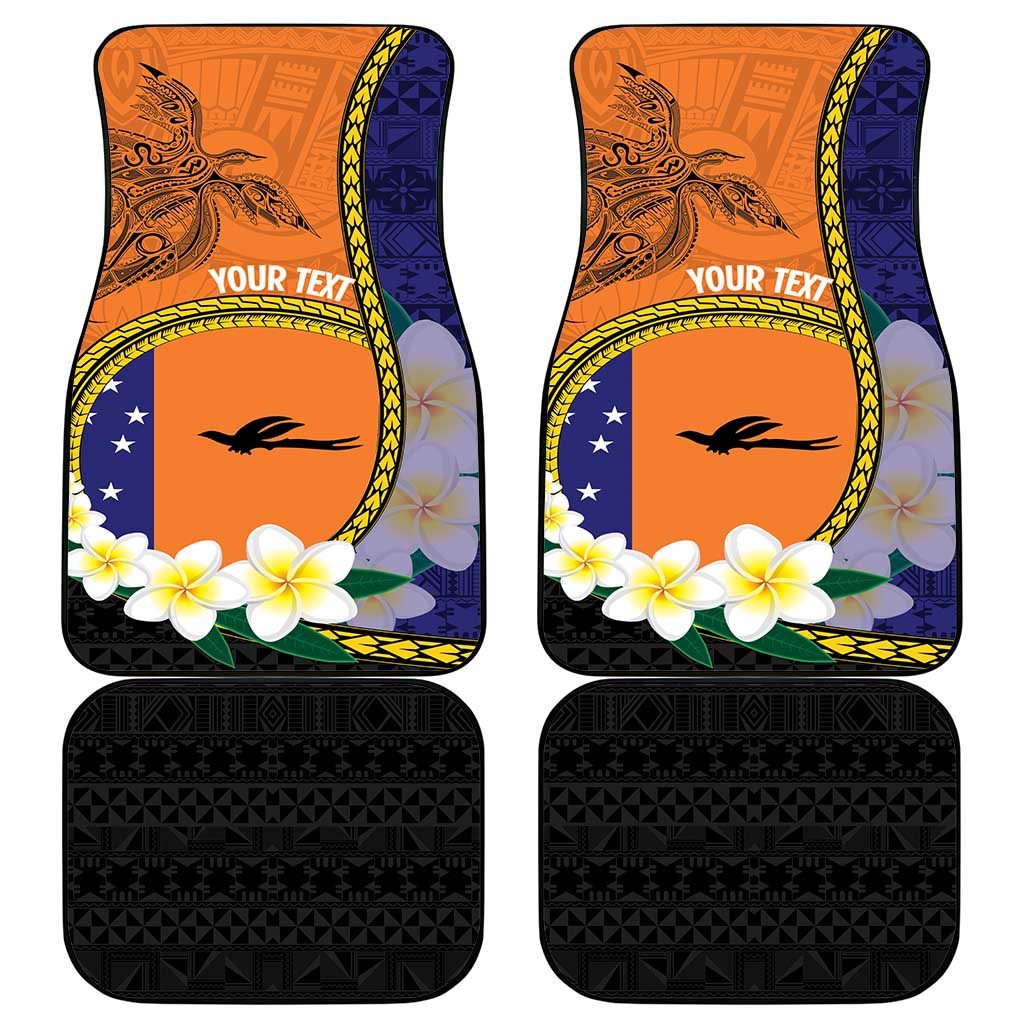 Personalised PNG Niu Ailan Car Mats Papua New Guinea Plumeria Melanesian Pattern - Polynesian Pride