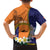 Personalised PNG Niu Ailan Family Matching Off Shoulder Short Dress and Hawaiian Shirt Papua New Guinea Plumeria Melanesian Pattern - Polynesian Pride
