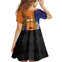 Personalised PNG Niu Ailan Family Matching Off Shoulder Short Dress and Hawaiian Shirt Papua New Guinea Plumeria Melanesian Pattern - Polynesian Pride