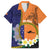 Personalised PNG Niu Ailan Family Matching Off Shoulder Short Dress and Hawaiian Shirt Papua New Guinea Plumeria Melanesian Pattern - Polynesian Pride