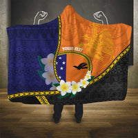 Personalised PNG Niu Ailan Hooded Blanket Papua New Guinea Plumeria Melanesian Pattern - Polynesian Pride