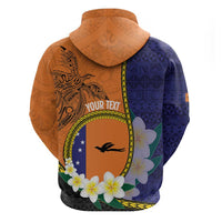 Personalised PNG Niu Ailan Hoodie Papua New Guinea Plumeria Melanesian Pattern - Polynesian Pride