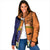 Personalised PNG Niu Ailan Padded Jacket Papua New Guinea Plumeria Melanesian Pattern - Polynesian Pride