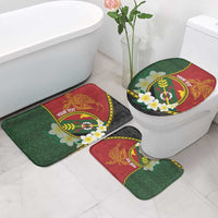 Personalised PNG Simbu Provins Bathroom Set Papua New Guinea Plumeria Melanesian Pattern - Polynesian Pride