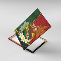 Personalised PNG Simbu Provins Canvas Wall Art Papua New Guinea Plumeria Melanesian Pattern - Polynesian Pride