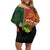 Personalised PNG Simbu Provins Family Matching Off Shoulder Short Dress and Hawaiian Shirt Papua New Guinea Plumeria Melanesian Pattern - Polynesian Pride
