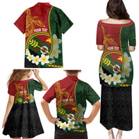 Personalised PNG Simbu Provins Family Matching Puletasi and Hawaiian Shirt Papua New Guinea Plumeria Melanesian Pattern - Polynesian Pride